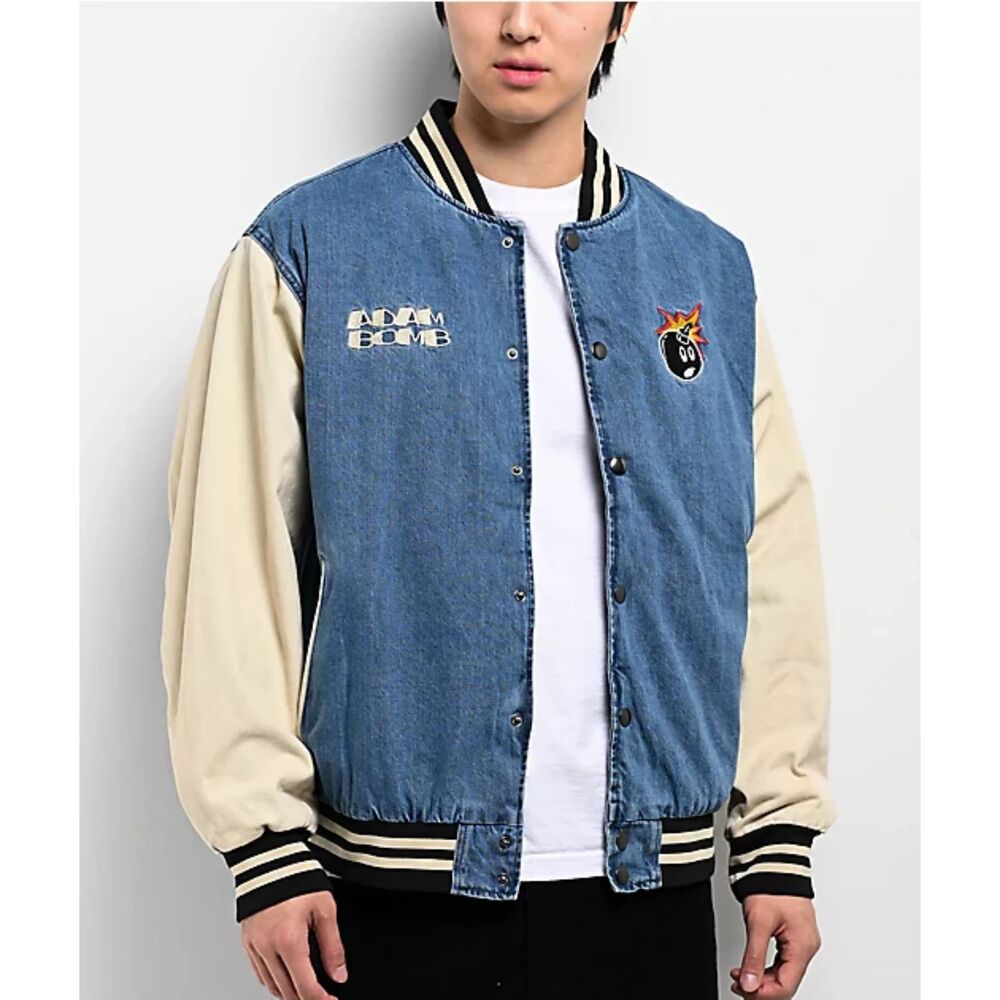 (W1) Route 66, Men's  Vintage Denim Jacket, Size M